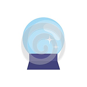 Mystic Halloween Crystal Ball Vector