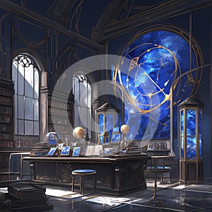 Mystic Library: A Cosmic Haven for Scholars