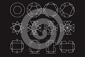 Mystic Logos symbols design set