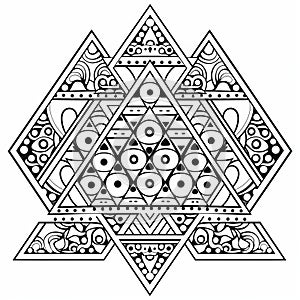 Mystic Mechanisms: Intricate Geometric Coloring Page