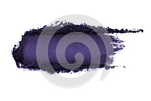 Mystic purple eyeshadows on white background upper view