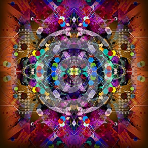 Mystic symbol colorful illustration