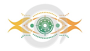 Mystical AllSeeing Eye with Intricate Pattern Design, vector design Generative AI