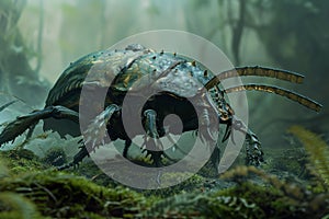 Mystical Arthropod antient fantasy image. Generate Ai