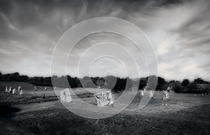 Mystical Avebury Fine Art B/W