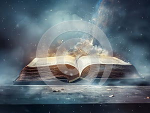 Mystical Book Conjuring a Universe of Knowledge