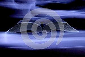 Mystical book in the light