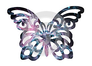 Mystical butterfly graphic vector