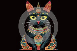 A mystical cat revered by the Maya civilization possesses the ability to communicate with the spirit world, guiding priests and