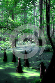 Mystical cypress swamp