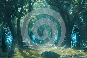Mystical druid forest