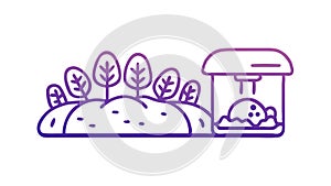 Mystical Forest Gate for Fantasy and Enchanted Realms, vector design Generative AI