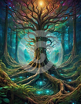 Mystical Forest Magic Tree