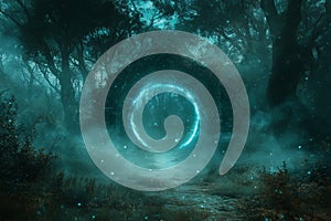Mystical Gate in Enchanted Forest