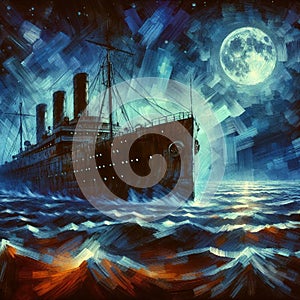 Mystical ghost ship, beauty and mystery.