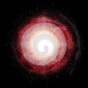 Mystical harmony red vortex with  starry night starlight shine of milky way, space cosmic background