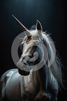 Mystical Majesty: White Unicorn with Golden Horn and trinket