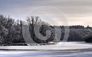 Mystical mesmerizing winter landscape