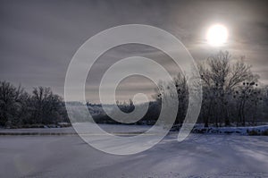 Mystical mesmerizing winter landscape