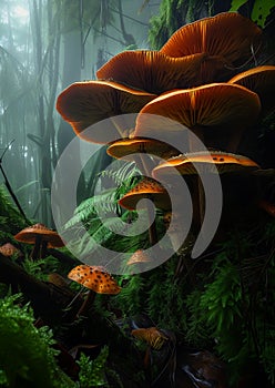 Mystical Mushrooms: A Whimsical Wonderland in the Misty Forest