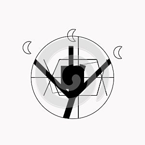 Esoteric symbol, vector illustration