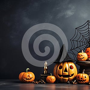 Mystical Pumpkin Background Illustration