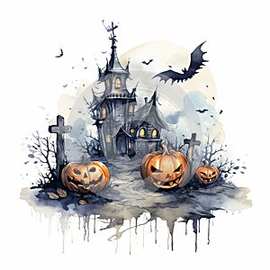 Mystical Pumpkin Background Illustration