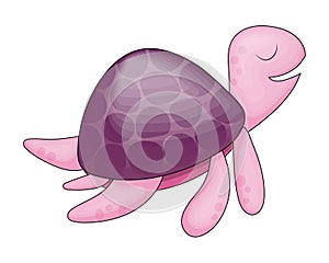 Mystical Purple Sea Turtle