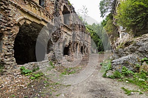 Mystical ruins. Old fort Tarakanivsky,  Rivne region. Ukraine