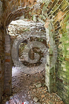 Mystical ruins. Old fort Tarakanovskiy,  Rivne region. Ukraine