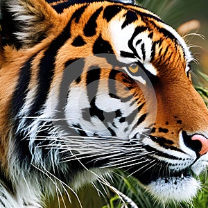 A mystical tiger with luminous eyes, prowling through a mystical forest illuminated by glowing orbs5, Generative AI