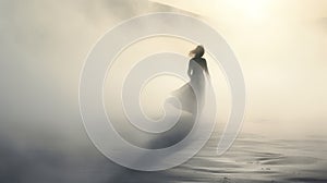 Mystical Woman: A Captivating Artistic Image In The Fog