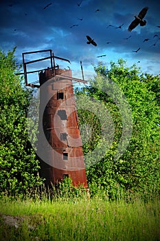 Mysticism rusty water tower