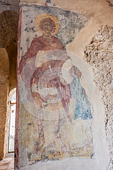 Mystras Convent Ruins Greece Jesus Frescoe photo