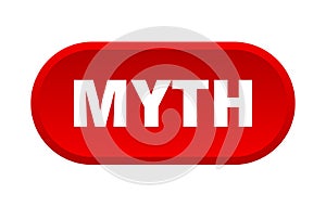 myth button. rounded sign on white background