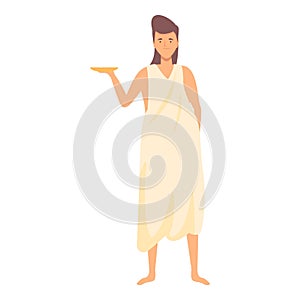 Myth woman icon cartoon vector. Greek myth