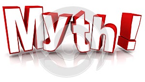 Myth word on white background