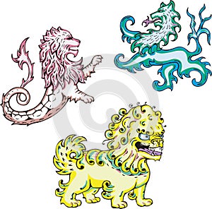Mythic lions