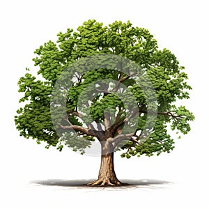 Mythic Symbolism: Grandparentcore Oak Tree Clip Art On White Background