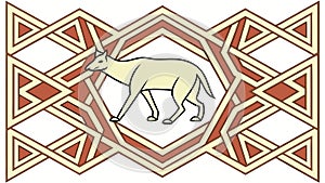 Mythical Beast Interwoven Celtic Knot Pattern Vector, vector design Generative AI