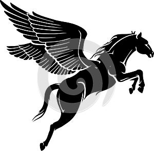 Pegasus Silhouette Flying photo