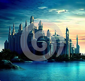 Mythical city of Atlantis