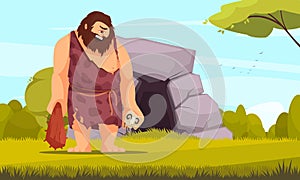 Mythical Creature Flat Composition