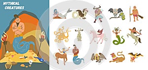 Mythical Creatures Flat Set