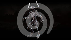 Demon mythical monster 3d render photo