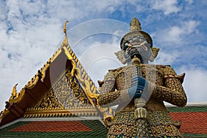 Mythical giant guardian at Wat Phra Kaew photo