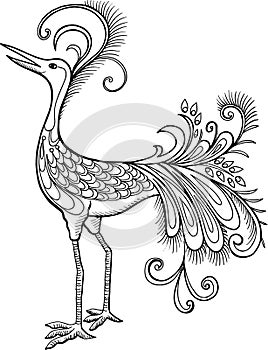 Mythological Bird Vector Illustration