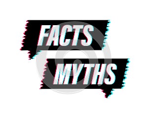 Myths facts. Facts, great design for any purposes. Vector stock illustration.