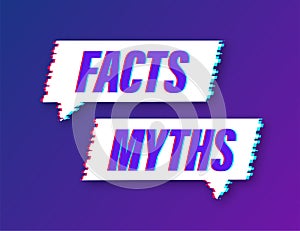 Myths facts. Facts, great design for any purposes. Vector stock illustration.