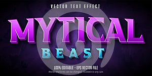 Mytical beast text, 3d editable text effect